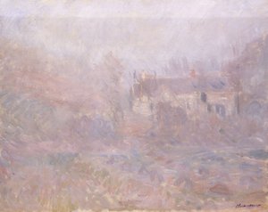Case a Falaise nella Nebbia da Claude Monet