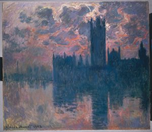 Case del Parlamento al tramonto