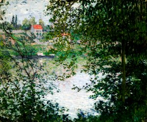 Ile de La Grande Jatte tra gli alberi, 1878 da Claude Monet