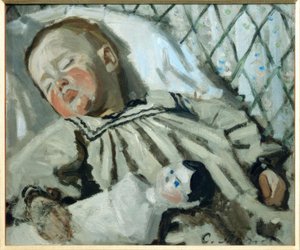 Jean Monet addormentato da Claude Monet
