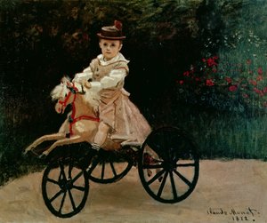 Jean Monet sul suo cavallo a dondolo da Claude Monet