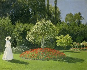 Jeanne Marie Lecadre in giardino da Claude Monet