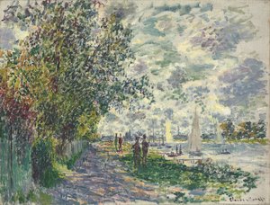 La riva del Petit-Gennevilliers, 1875 da Claude Monet