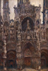 La cattedrale di Rouen, il portale visto di fronte, armonia bruna da Claude Monet