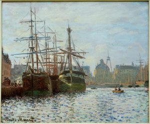 Il bacino del commercio, Le Havre da Claude Monet