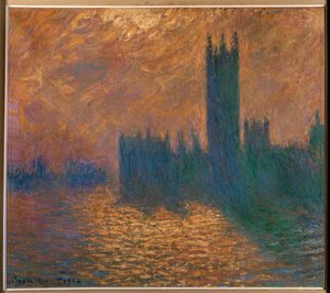 Parlamento di Londra, cielo tempestoso (olio su tela) da Claude Monet