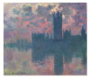 Le Parlement, soleil couchant (Il Parlamento, al tramonto) da Claude Monet