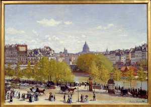 Il quai del Louvre a Parigi nel 1867. Dipinto di Claude Monet (1840-1926)