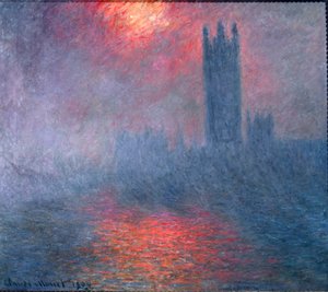 Londra, Parlamento, sole nella nebbia da Claude Monet