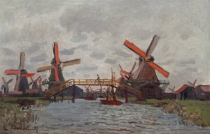 Mulini a Westzijderveld vicino a Zaandam da Claude Monet