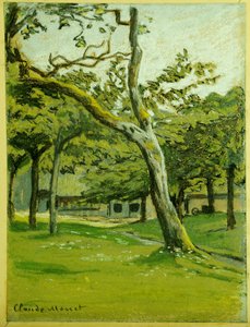 Fattoria in Normandia sotto gli alberi da Claude Monet