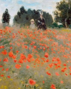 Papaveri, dintorni di Argenteuil (dettaglio). Dipinto di Claude Monet (1840-1926) da Claude Monet