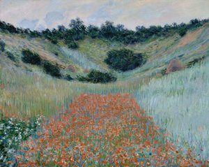 Campo di Papaveri in una Conca vicino a Giverny da Claude Monet