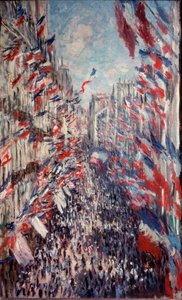 Rue Montorgueil a Parigi da Claude Monet