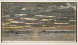 Tramonto sul mare, 1865-1870 da Claude Monet