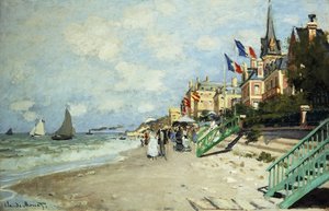 La spiaggia a Trouville, 1870 da Claude Monet