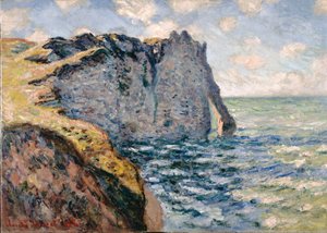 La scogliera di Aval, Étretat da Claude Monet