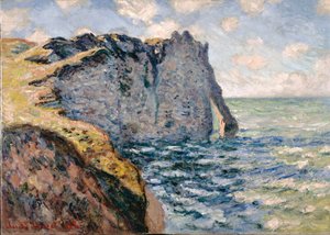 La scogliera di Aval, Étretat, 1885 da Claude Monet