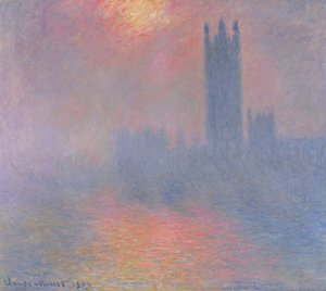 Le case del Parlamento, Londra, con il sole che spunta attraverso la nebbia, 1904