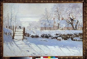 La gazza (un paesaggio innevato, Etretat)