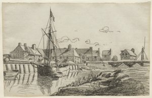 Il Porto di Touques, c.1864 da Claude Monet