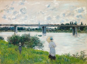 La passeggiata con il ponte della ferrovia, Argenteuil da Claude Monet