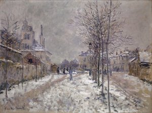 Il Boulevard de Pontoise innevato ad Argenteuil da Claude Monet