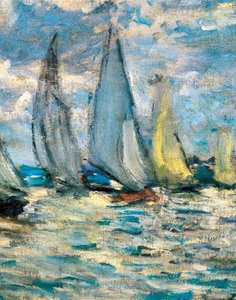 Le barche o regata ad Argenteuil (dettaglio) intorno al 1874 da Claude Monet