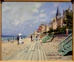 Spiaggia di Trouville. Dipinto di Claude Monet da Claude Monet