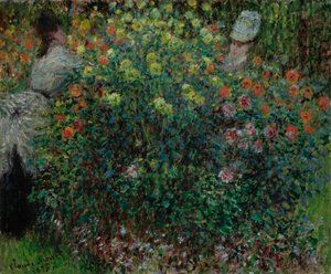 Due donne tra i fiori