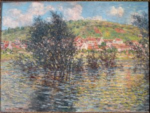 Vétheuil, vista da Lavacourt da Claude Monet