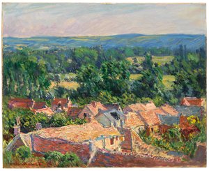 Veduta del villaggio di Giverny, 1886 da Claude Monet