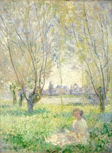 Donna seduta sotto i salici da Claude Monet