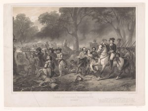 George Washington nella battaglia di Monongahela da Claude Régnier