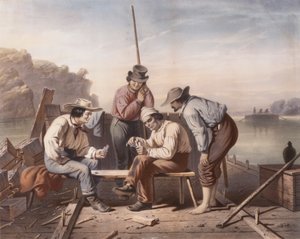In un dilemma, giocatori di carte sul Mississippi da Claude Régnier