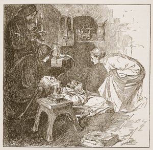 Morte di Beda, illustrazione da 