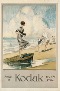 Porta con te una Kodak, un poster pubblicitario per Kodak, c.1910 da Claude Shepperson