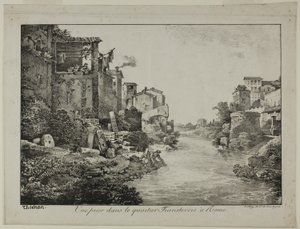 Veduta del quartiere Trastevere, Roma