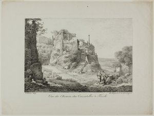 Vista della strada da Cascatelle a Tivoli da Claude Thienon