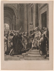 Gesù avvolto nella veste dei folli, tavola 12 da La passione di Cristo da Claudine Bouzonnet Stella