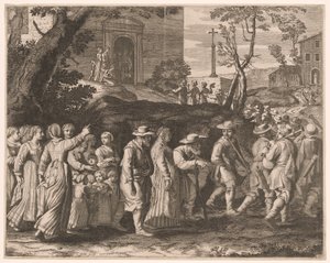Il corteo nuziale, tavola 15 da Pastorales da Claudine Bouzonnet Stella