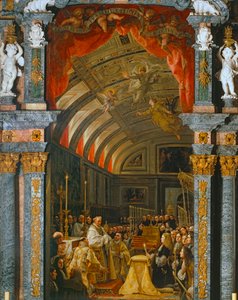 Adorazione della Sagrada Forma di Carlos II, re di Spagna ... da Claudio Coello