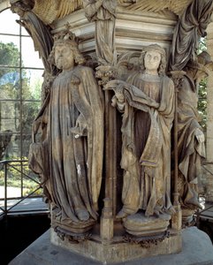 Davide e Geremia. La base del Pozzo di Mosè (scultura) da Claus Sluter