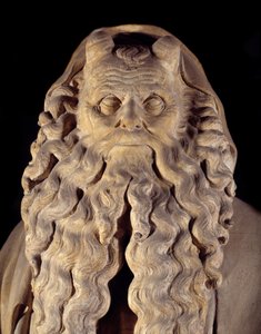 Arte gotica fiamminga: il profeta Mosè (dettaglio) da Claus Sluter