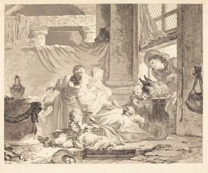 La Famiglia del Contadino da Clément Pierre Marillier after Jean Honoré Fragonard