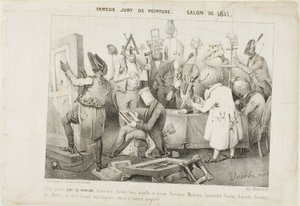 Giuria di pittura famosa. Salone del 1841 da Clément Pruche