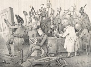 Famosa giuria di pittura. Salone del 1841, 20 marzo 1841 da Clément Pruche