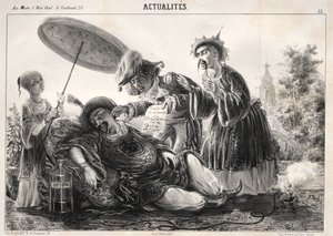 Actualités: --Dites donc! dites donc! celeste Empereur...., 1841 da Clémente Pruche
