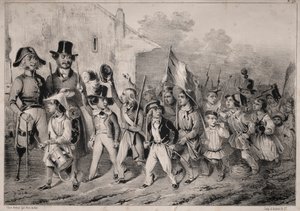 Attualità: Bene! Anche i bambini lo vogliono! Quando si parla di guerra! Come tutto prende fuoco! ... Si vede che è una pianta indigena!... promette bene!! da Clémente Pruche