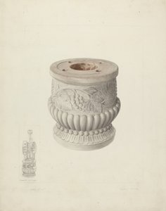 Urna di pietra scolpita